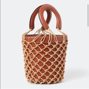 STAUD Moreau Leather Bucket Bag